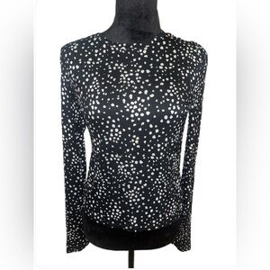 NWT Z Supply Black and White Dot Long Sleeve Top- Large